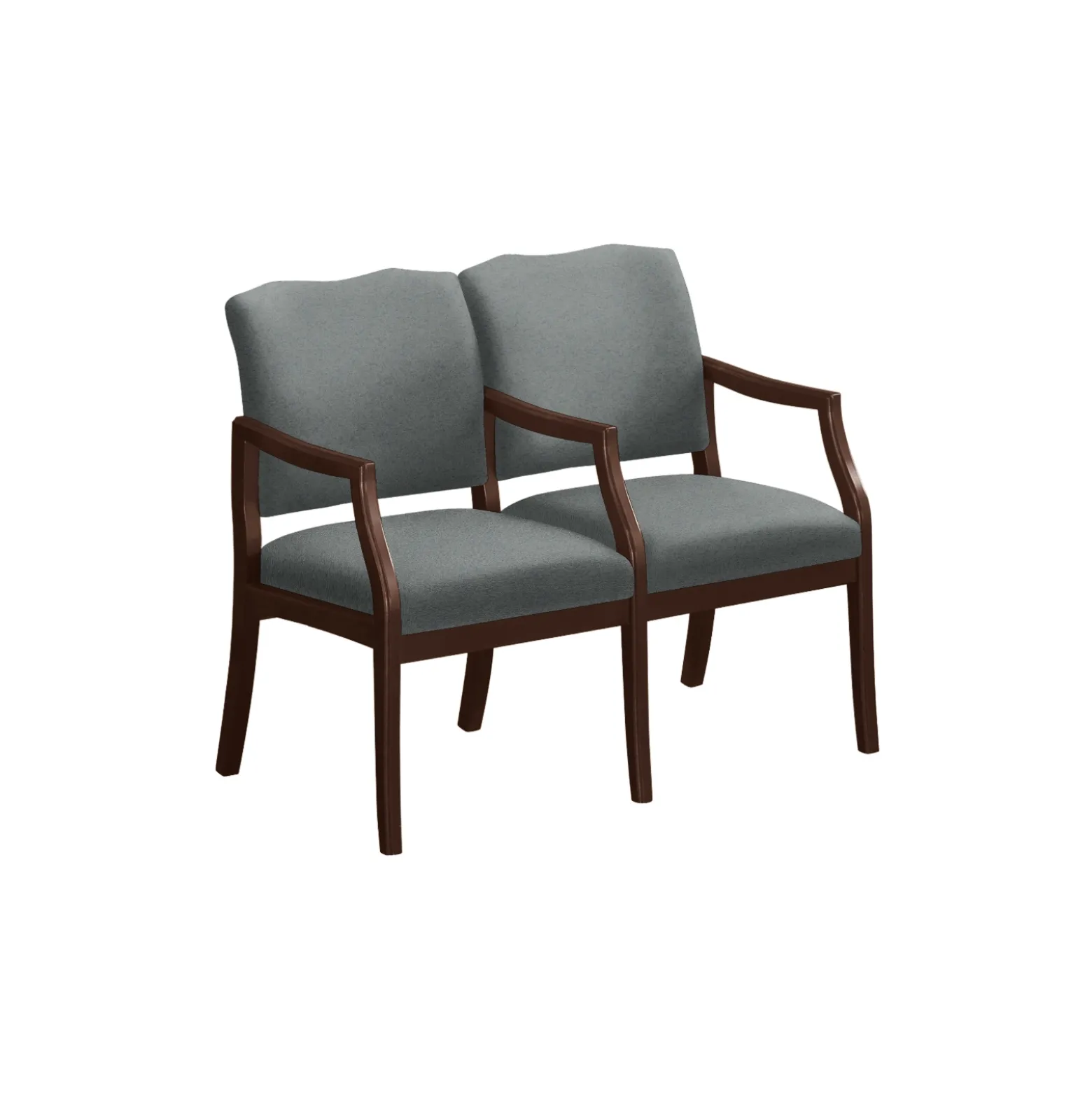 Spencer Two Seater with Center Arm in Print Fabric or Vinyl
