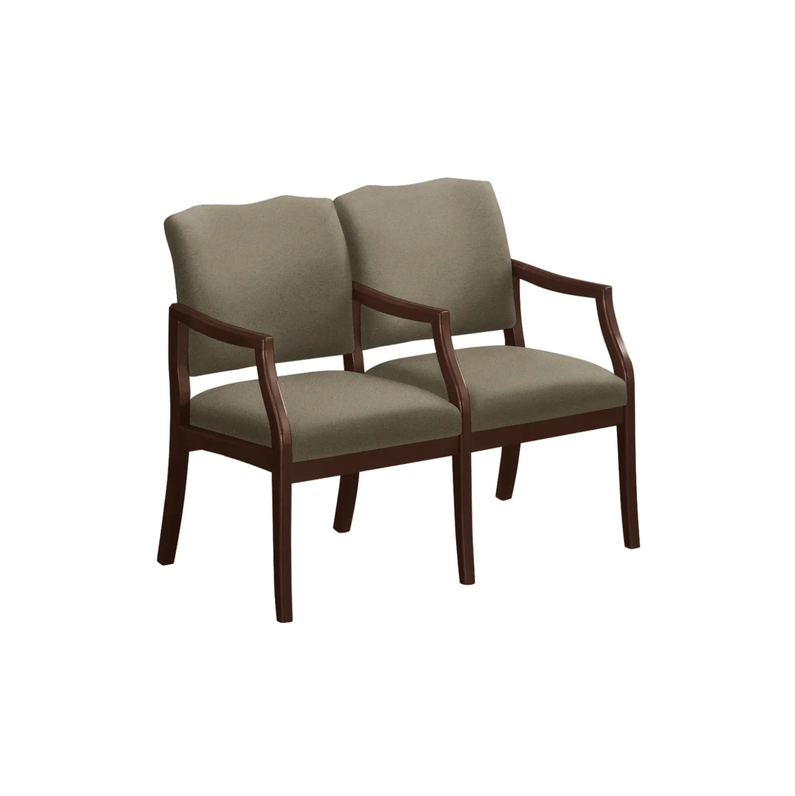 Spencer Two Seater with Center Arm in Print Fabric or Vinyl