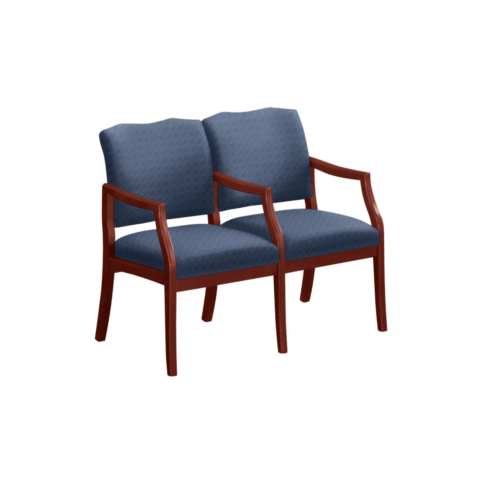 Spencer Two Seater with Center Arm in Print Fabric or Vinyl