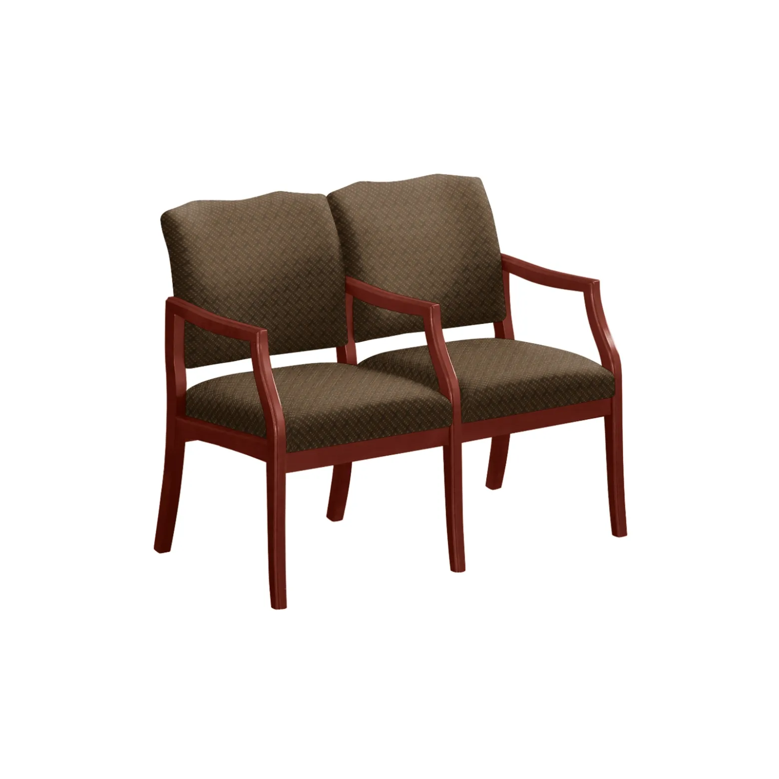 Spencer Two Seater with Center Arm in Print Fabric or Vinyl