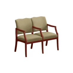 Spencer Two Seater with Center Arm in Print Fabric or Vinyl