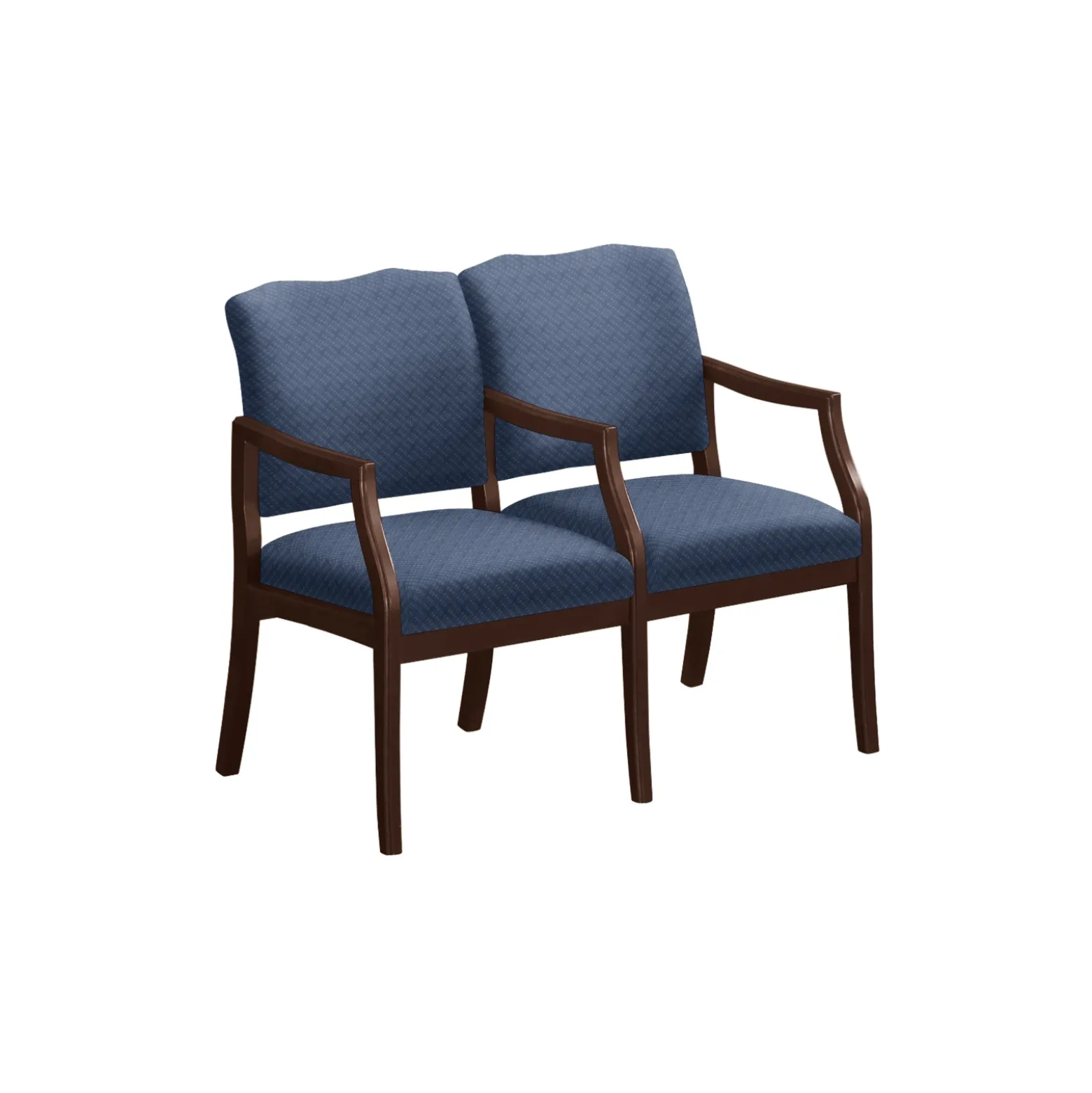 Spencer Two Seater with Center Arm in Print Fabric or Vinyl