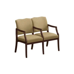Spencer Two Seater with Center Arm in Print Fabric or Vinyl