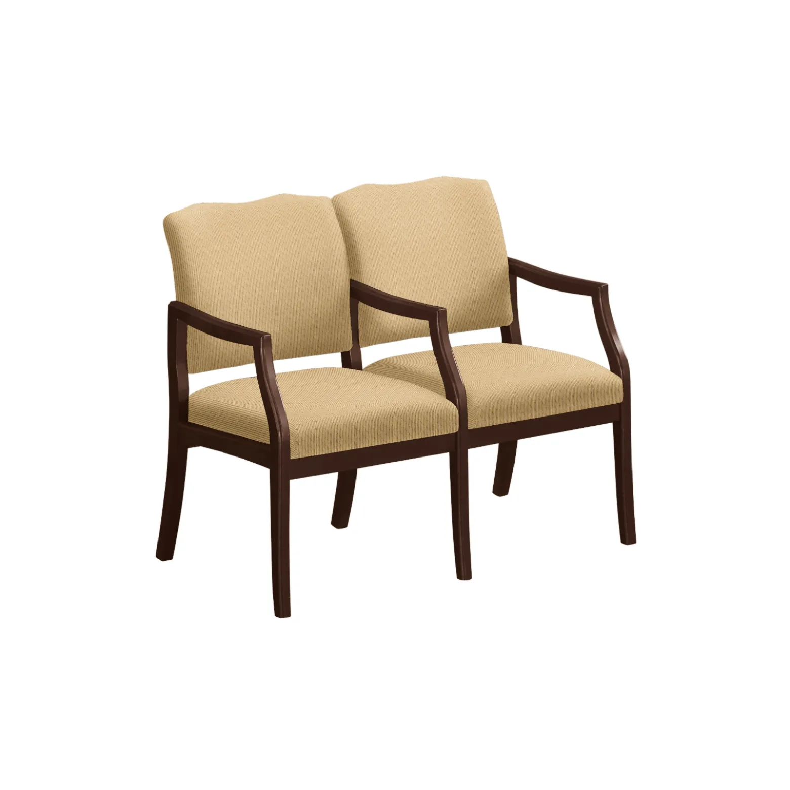 Spencer Two Seater with Center Arm in Print Fabric or Vinyl