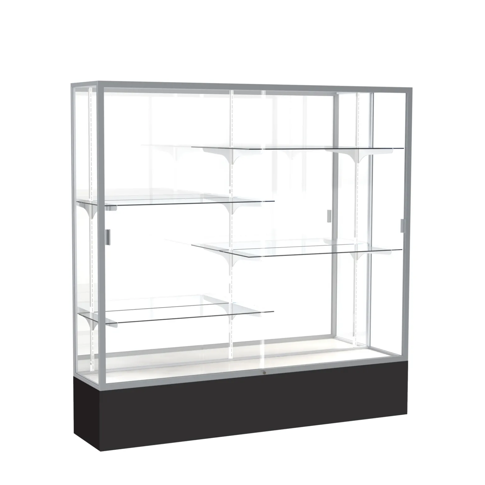 Spirit Wide Spirit Display Case with Mirror Back - 72"W x 72"H