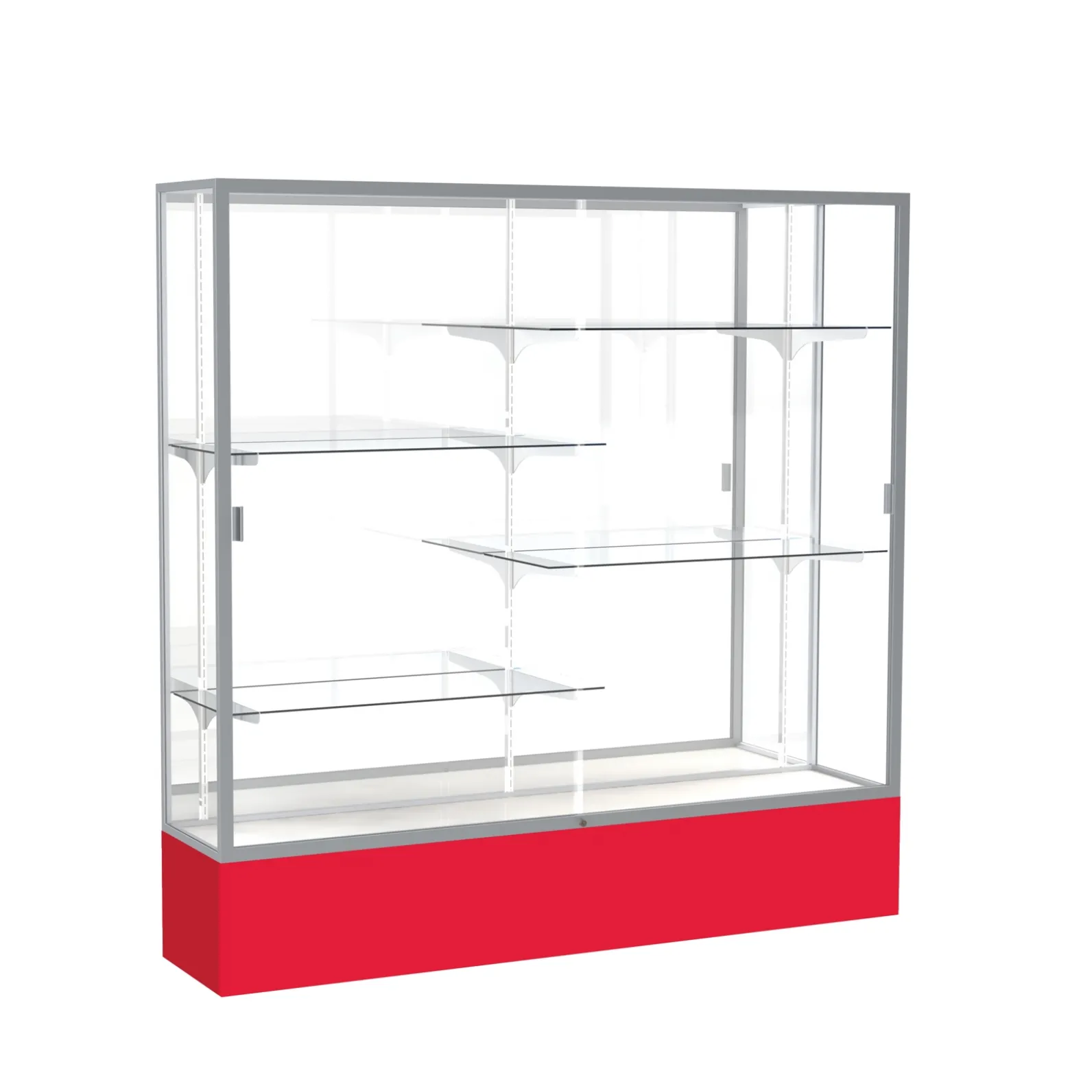 Spirit Wide Spirit Display Case with Mirror Back - 72"W x 72"H