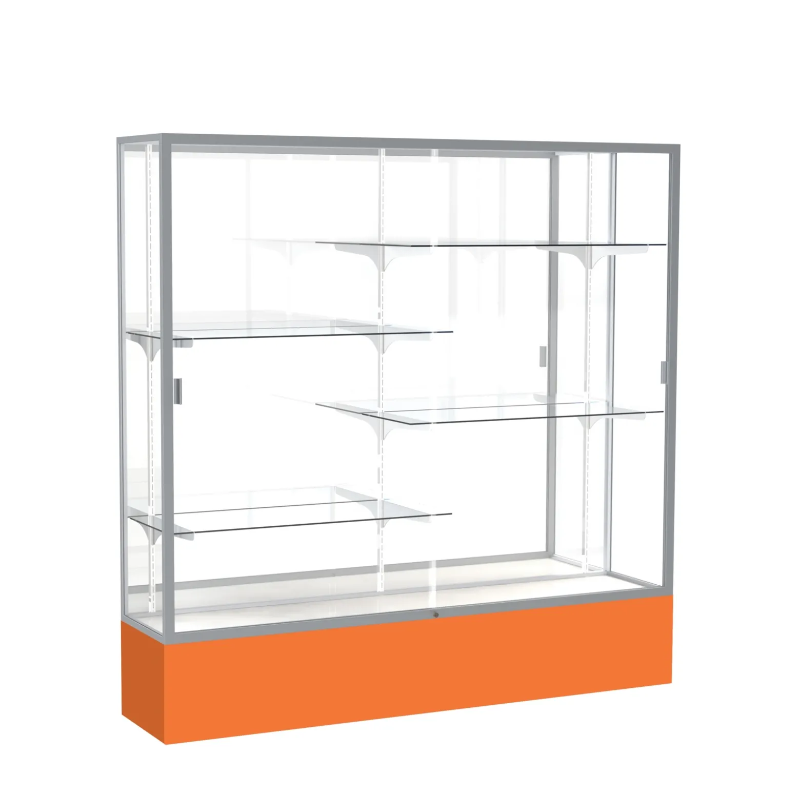 Spirit Wide Spirit Display Case with Mirror Back - 72"W x 72"H