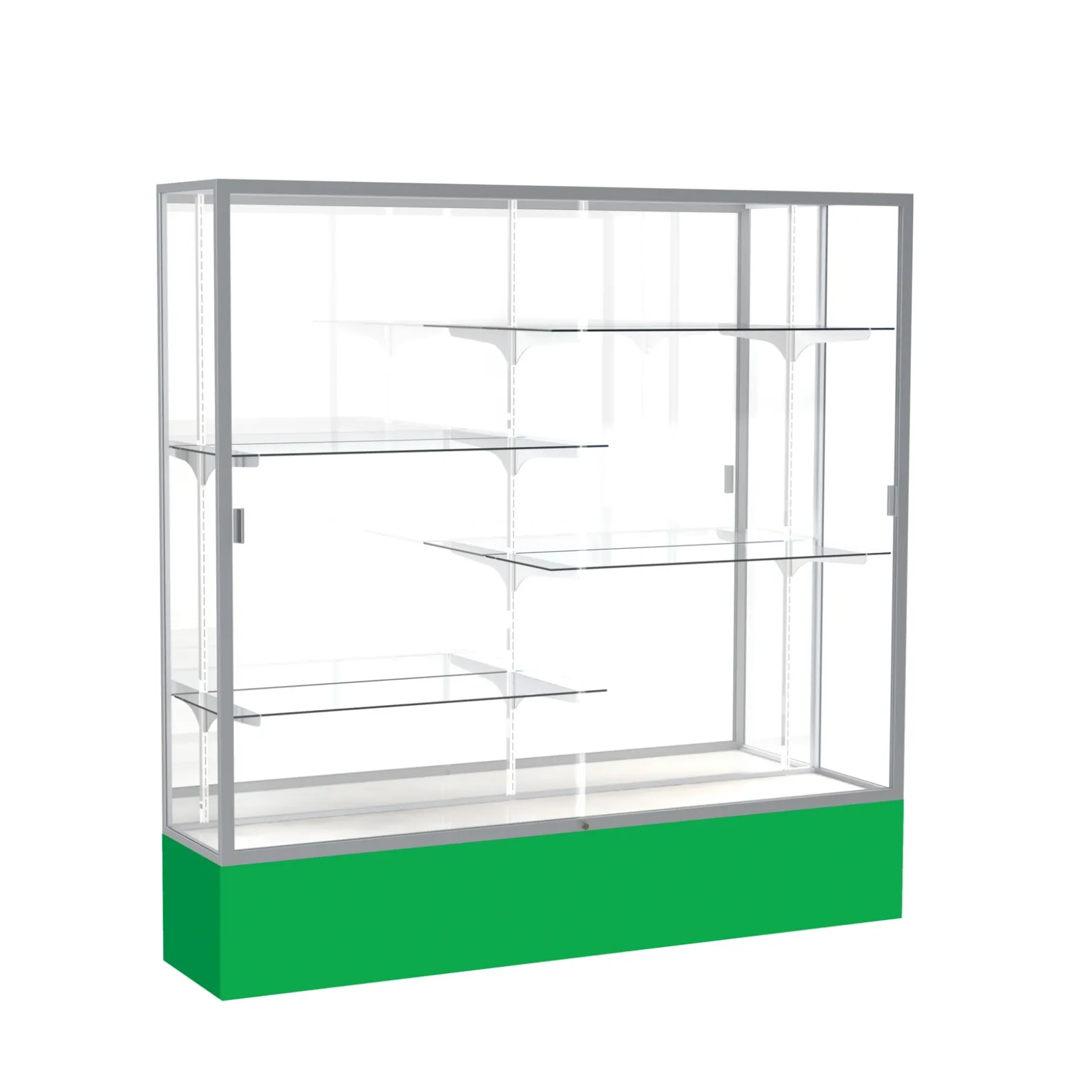 Spirit Wide Spirit Display Case with Mirror Back - 72"W x 72"H