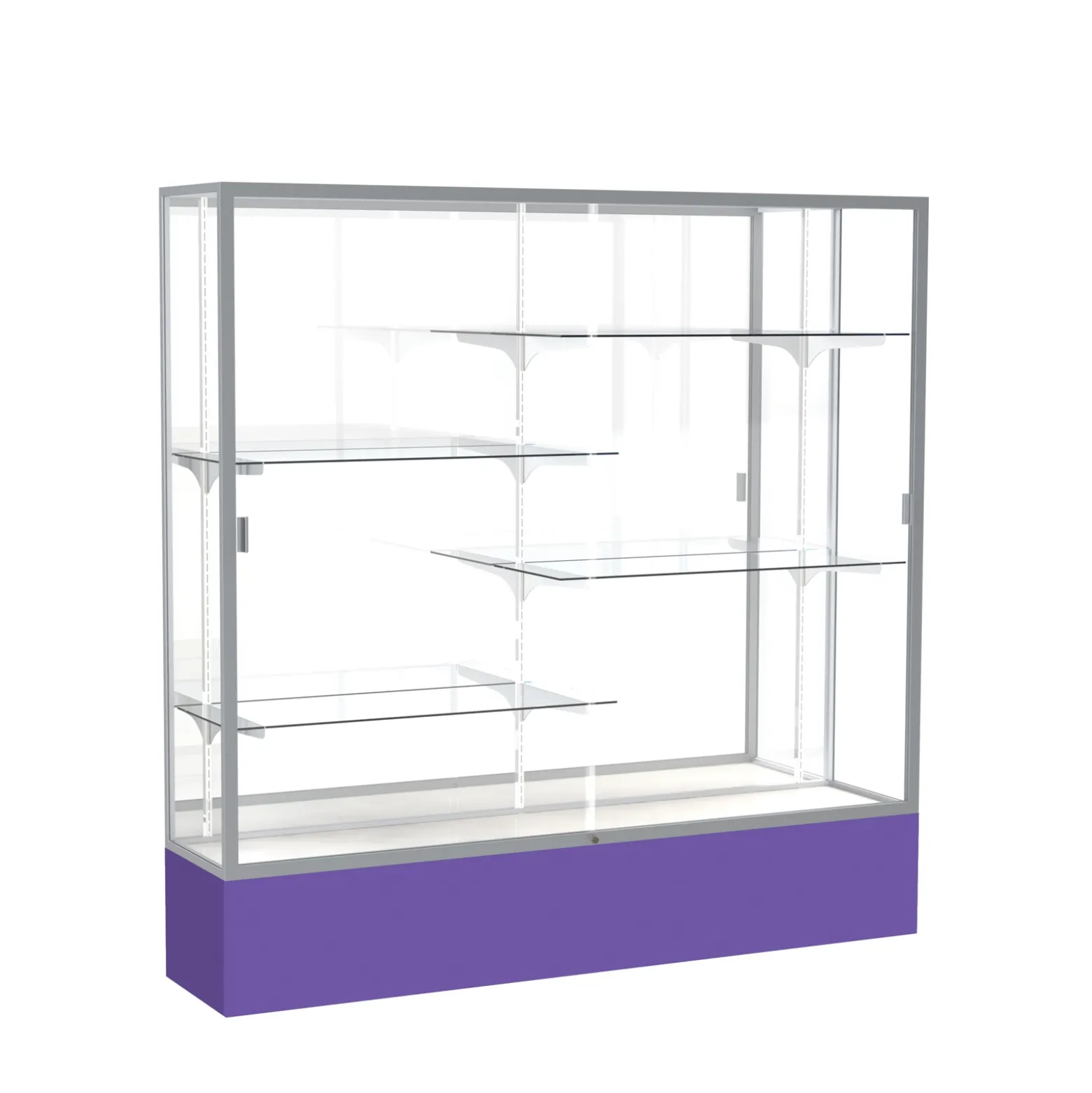 Spirit Wide Spirit Display Case with Mirror Back - 72"W x 72"H