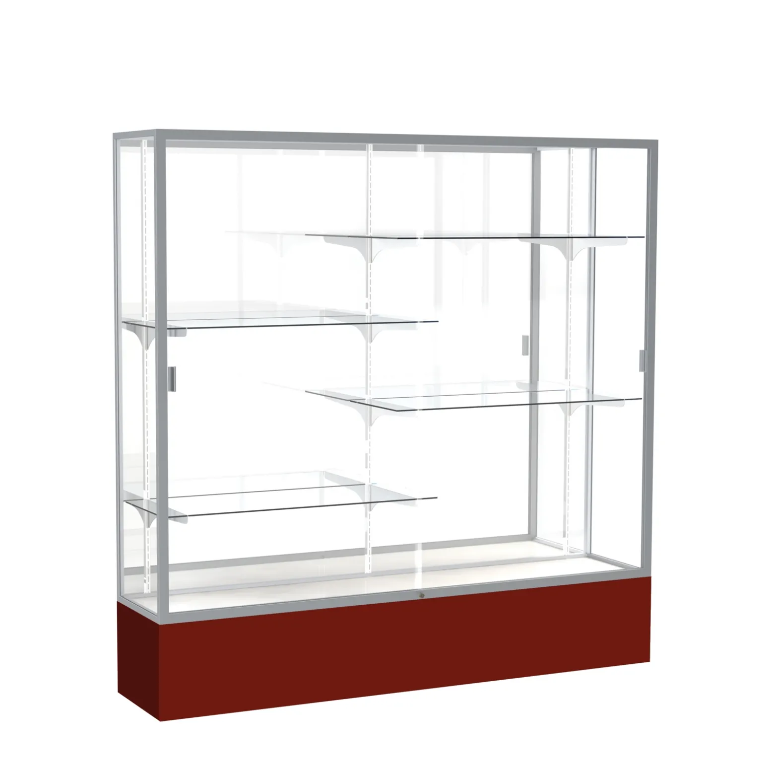 Spirit Wide Spirit Display Case with Mirror Back - 72"W x 72"H