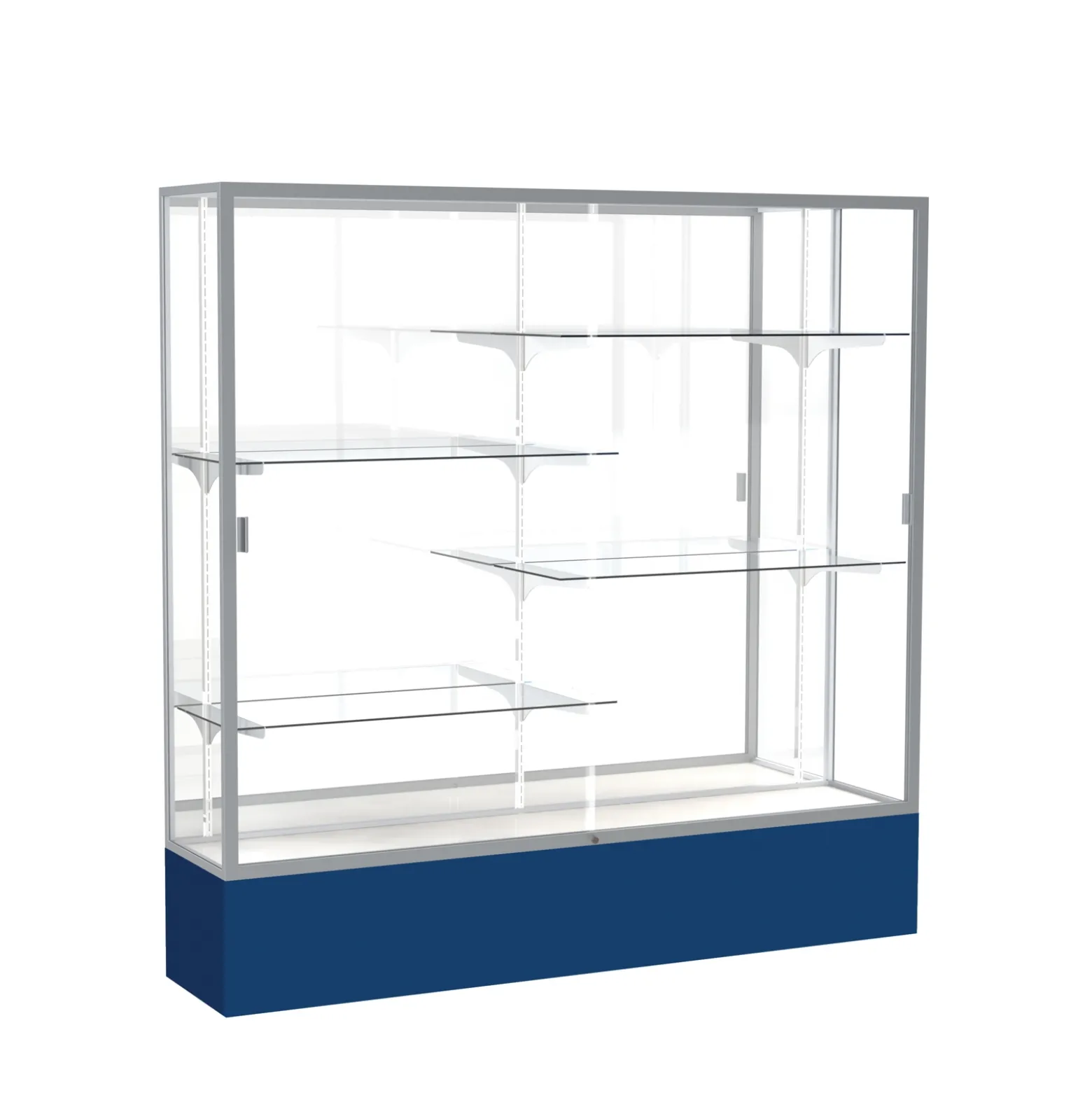 Spirit Wide Spirit Display Case with Mirror Back - 72"W x 72"H