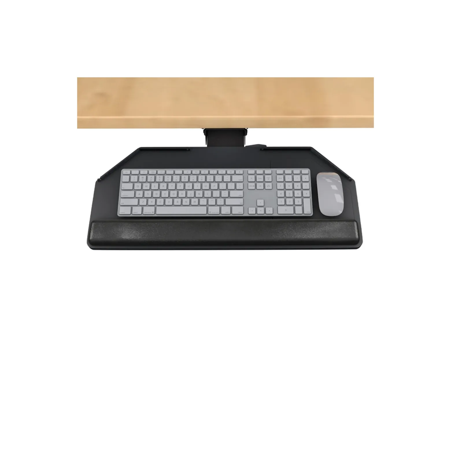 Spring Assisted Articulating Arm With Keyboard Tray