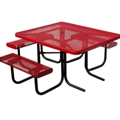 Square ADA Accessible Perforated Outdoor Table - 46"