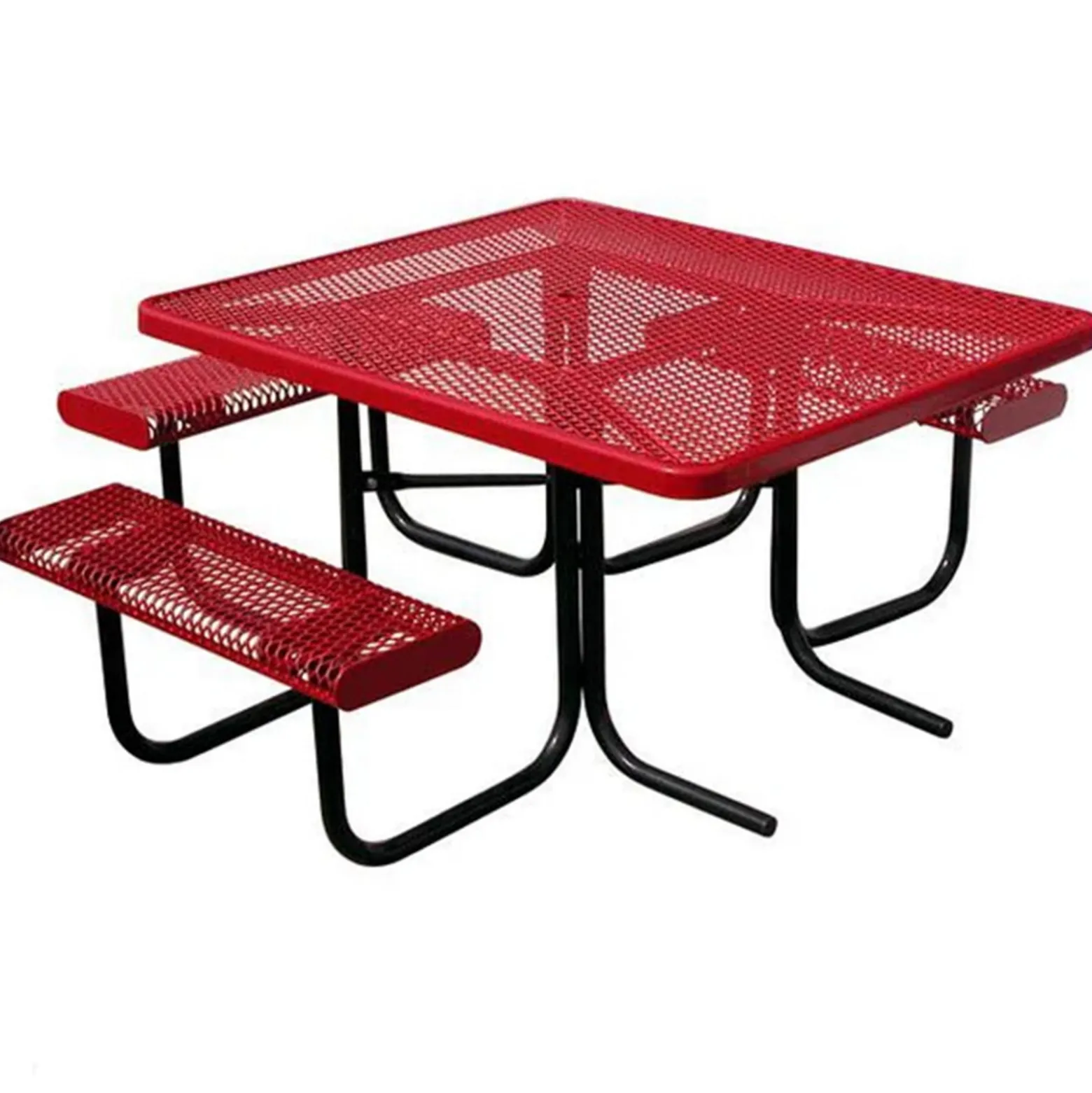 Square ADA Accessible Perforated Outdoor Table - 46"