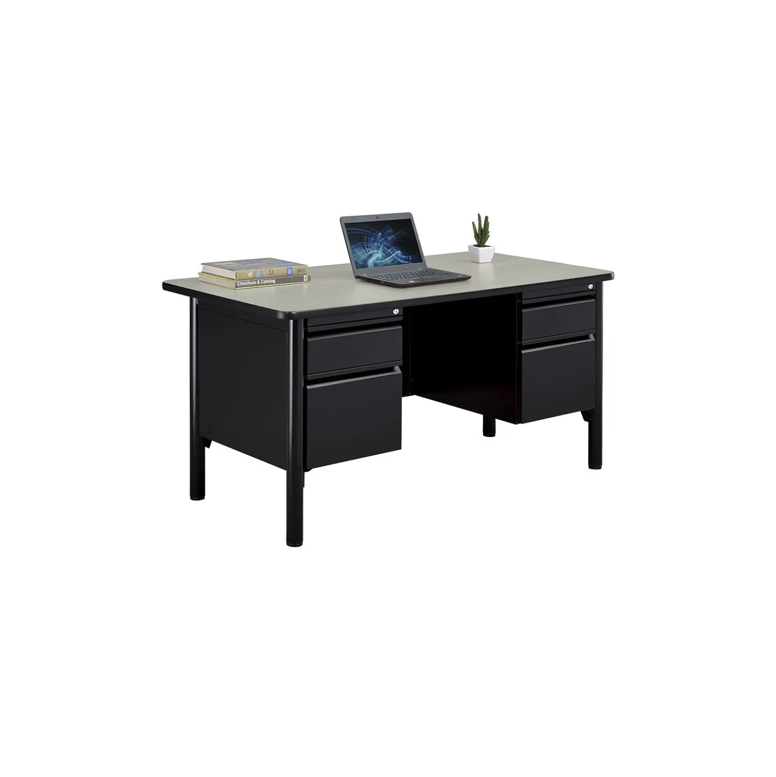 Stahl Double Pedestal Desk- 60"W x 30"D
