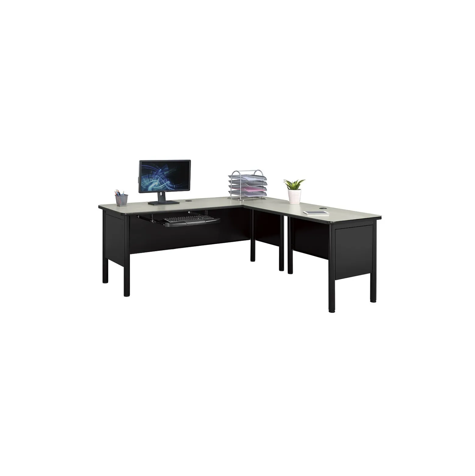 Stahl L-Shaped Desk Shell - 72"W x 72"D