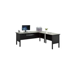 Stahl L-Shaped Desk with Keyboard Tray - 72"W x 72"D