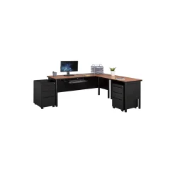 Stahl L-Shaped Desk With Mobile Pedestals -