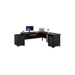 Stahl L-Shaped Desk With Mobile Pedestals -
