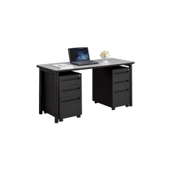 Stahl Table Desk with Mobile Pedestals
