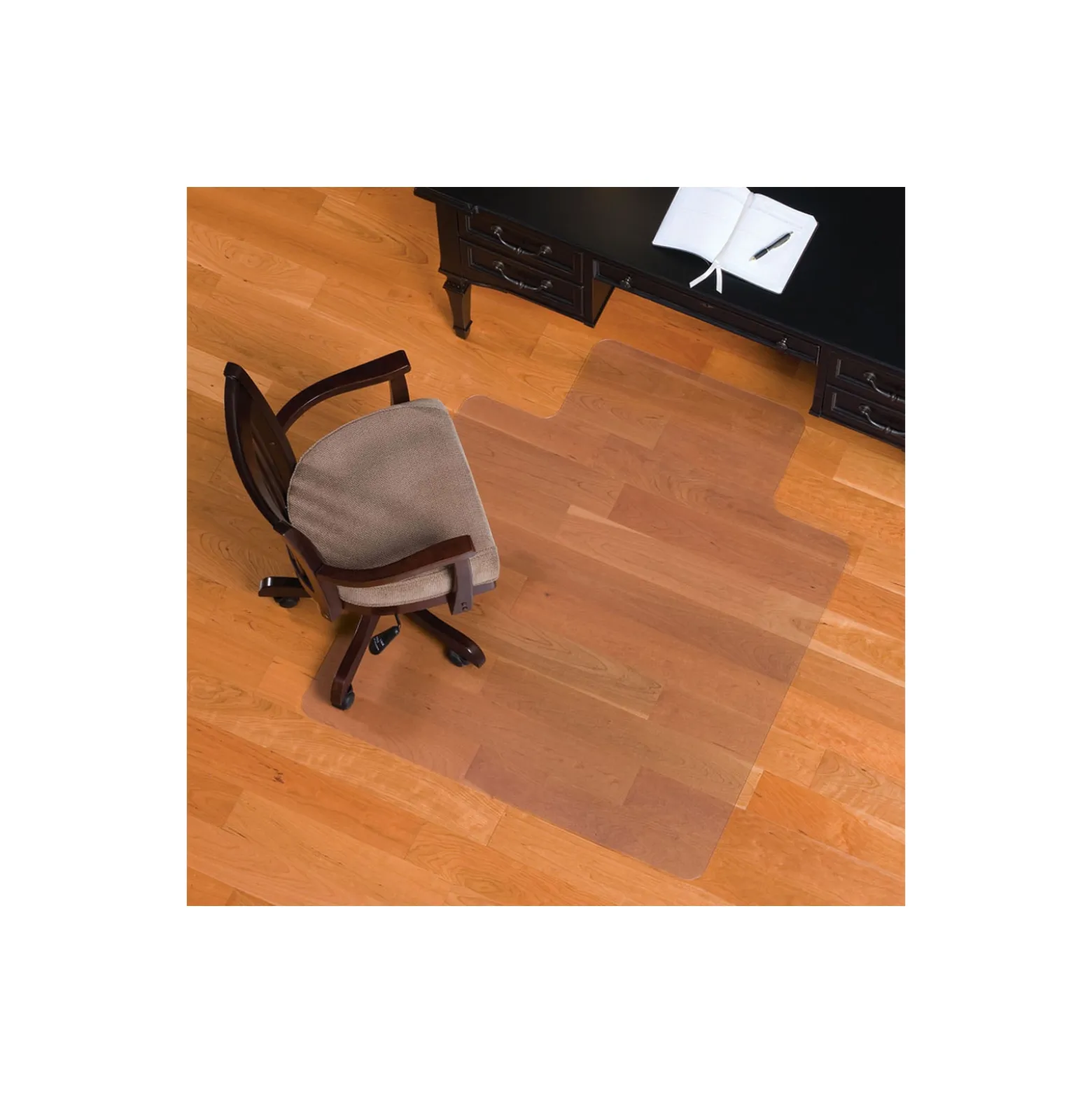 Standard 46" x 60" Chair Mat with Lip for Hard Floors