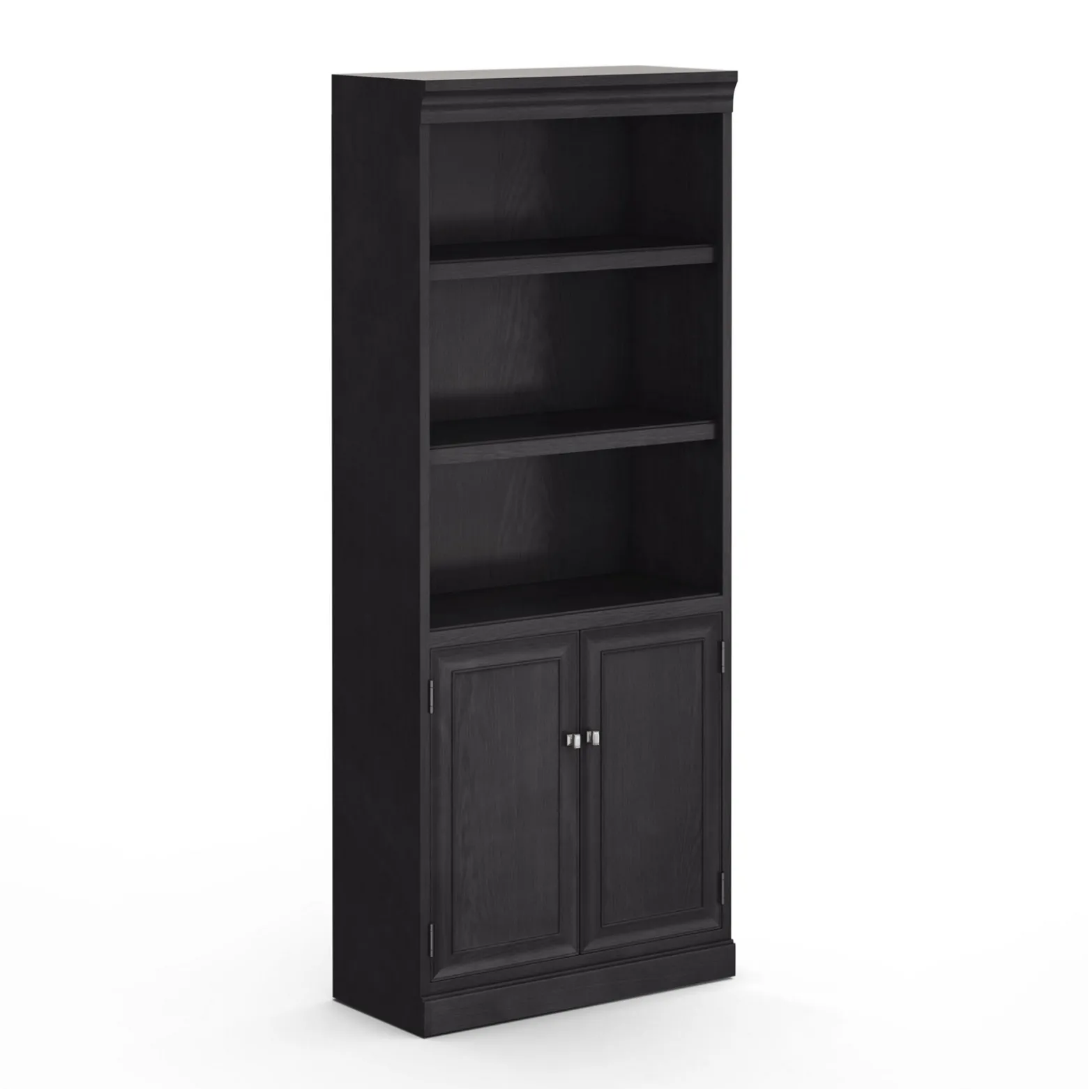 Statesman 5 Shelf Bookcase with Doors - 30"W x 12"D x 72"H