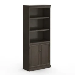 Statesman 5 Shelf Bookcase with Doors - 30"W x 12"D x 72"H