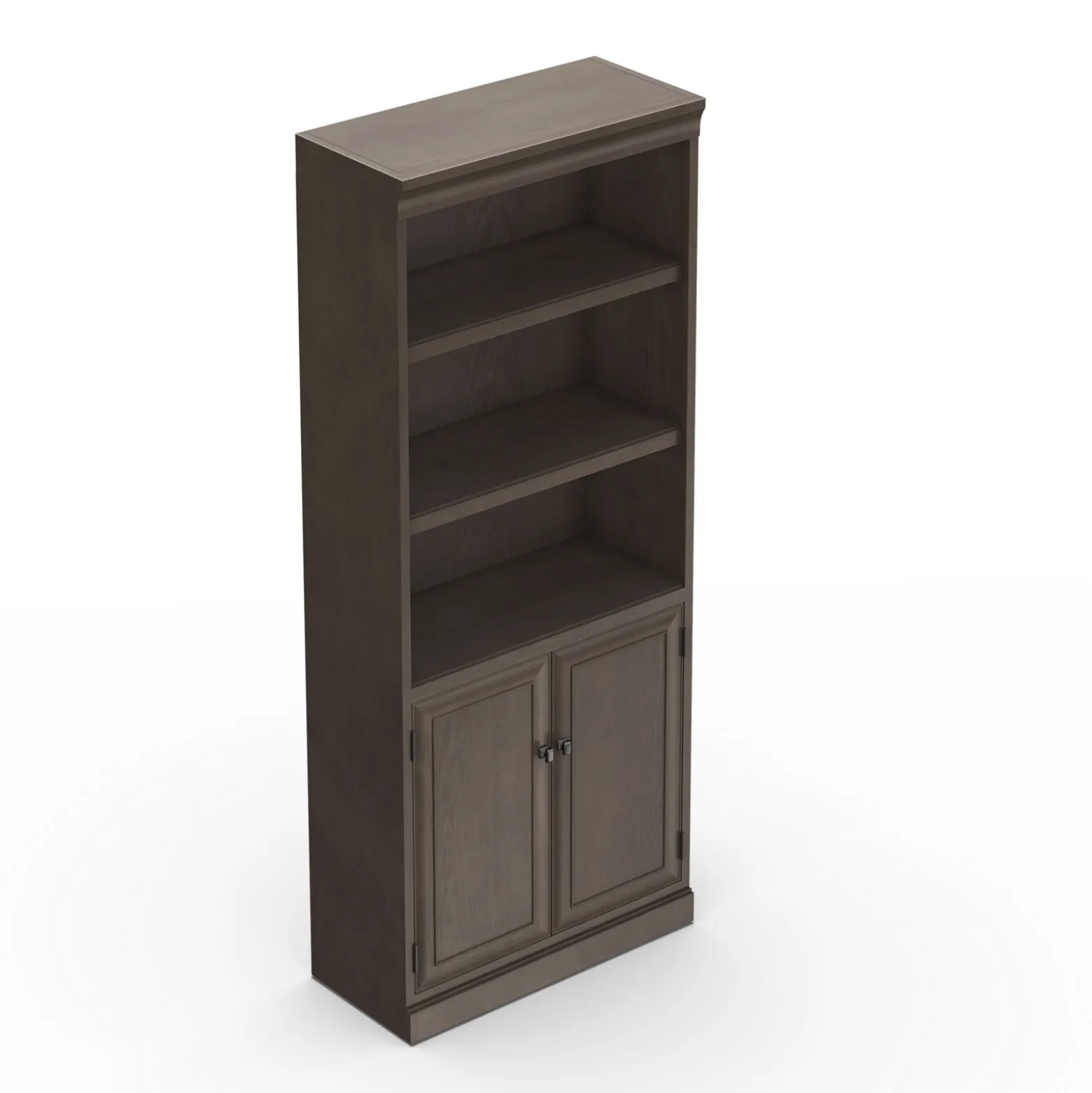Statesman 5 Shelf Bookcase with Doors - 30"W x 12"D x 72"H