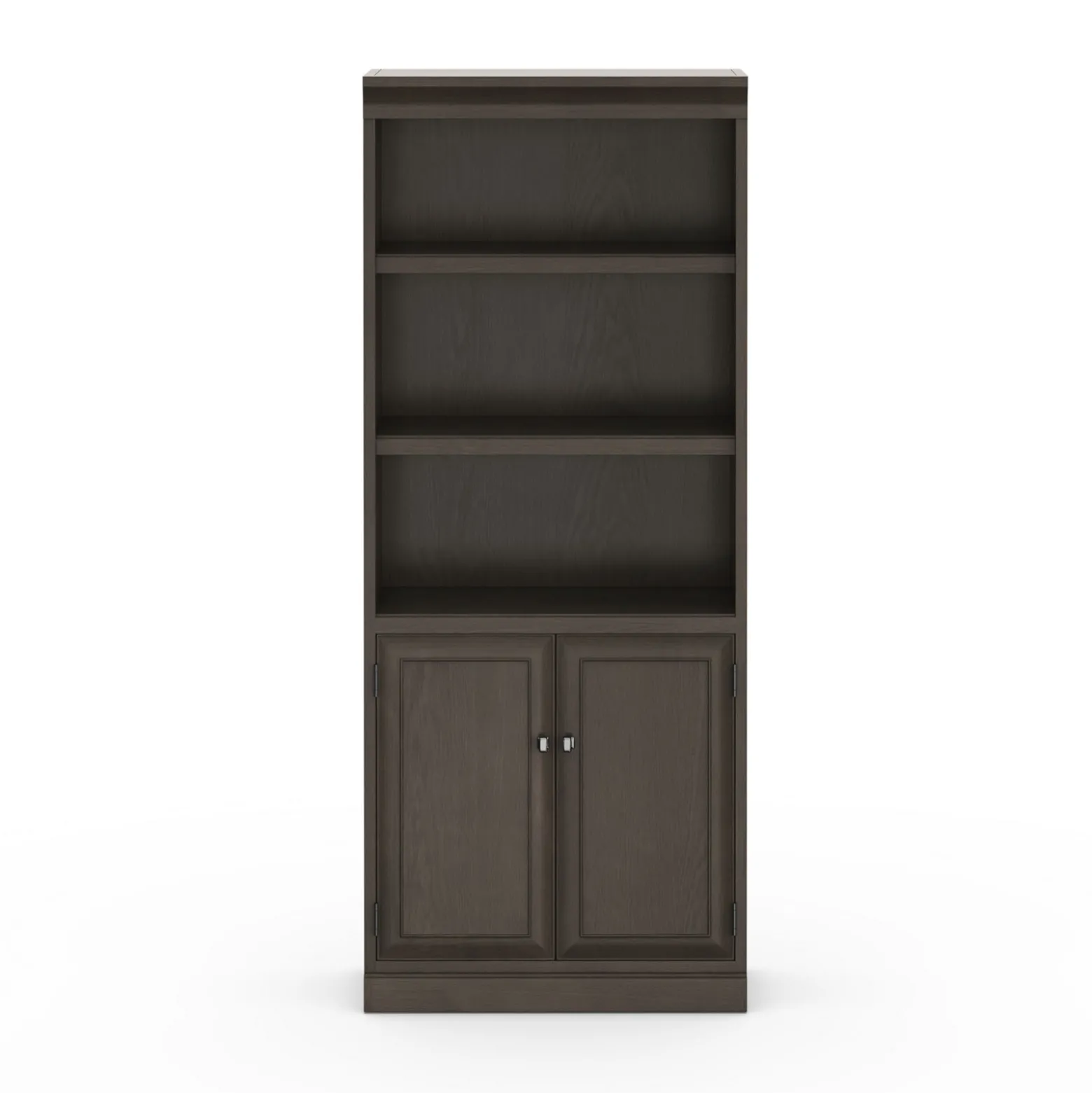 Statesman 5 Shelf Bookcase with Doors - 30"W x 12"D x 72"H