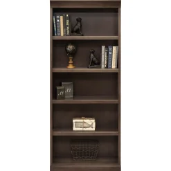 Statesman Credenza Desk with Bookcases and Storage Wall Set