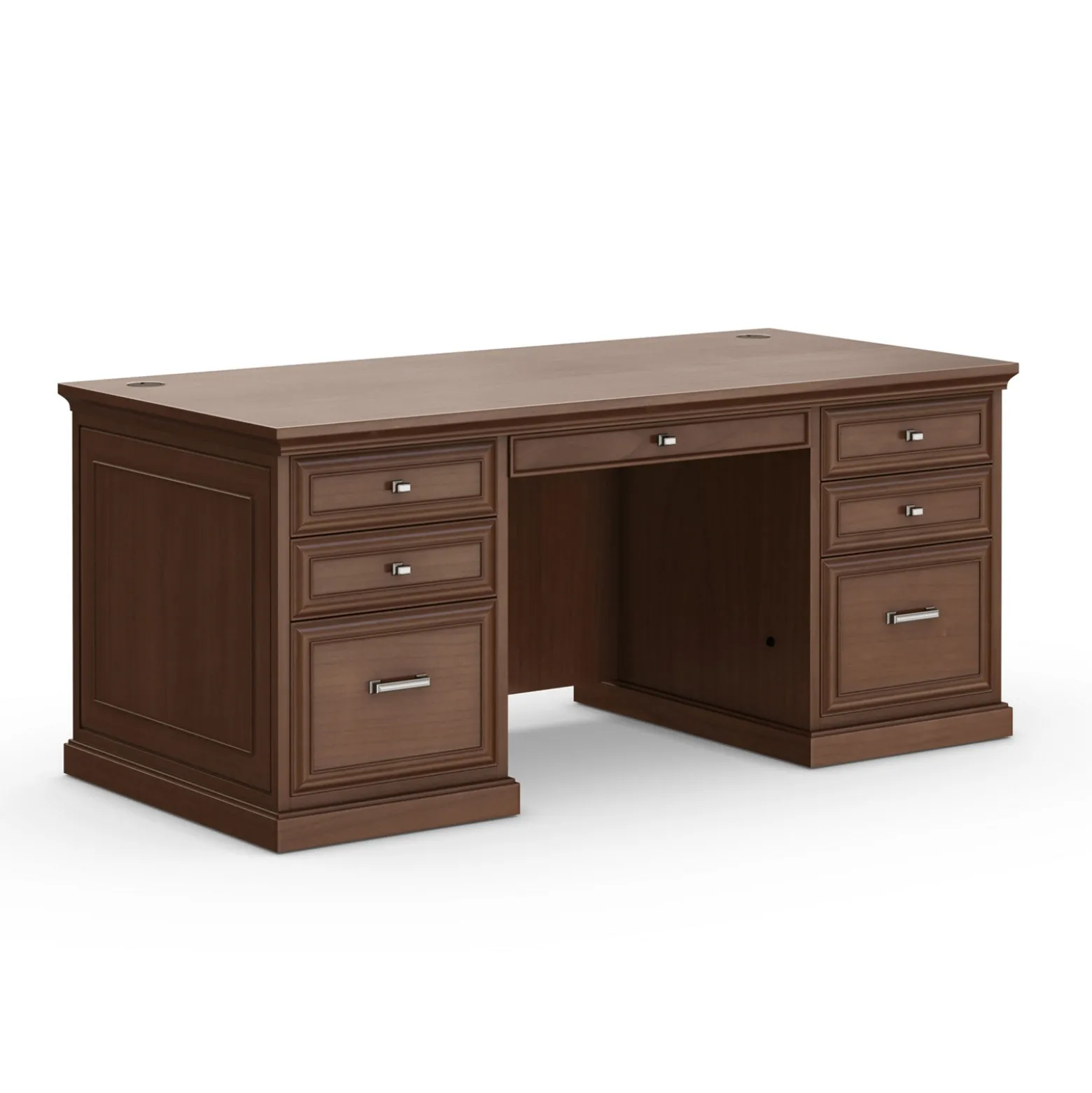 Statesman Double Pedestal Executive Desk - 68"W x 32"D