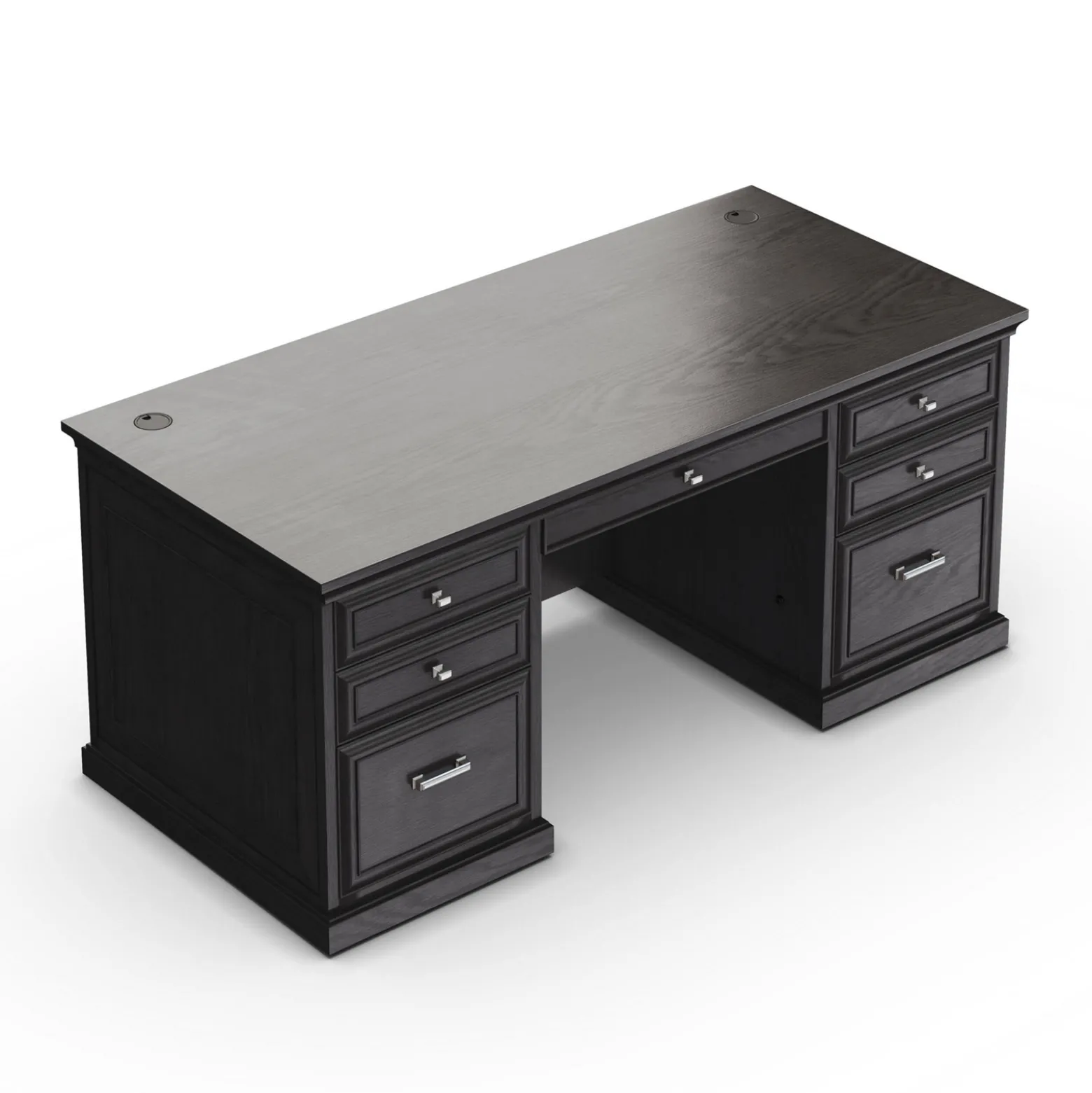 Statesman Double Pedestal Executive Desk - 68"W x 32"D