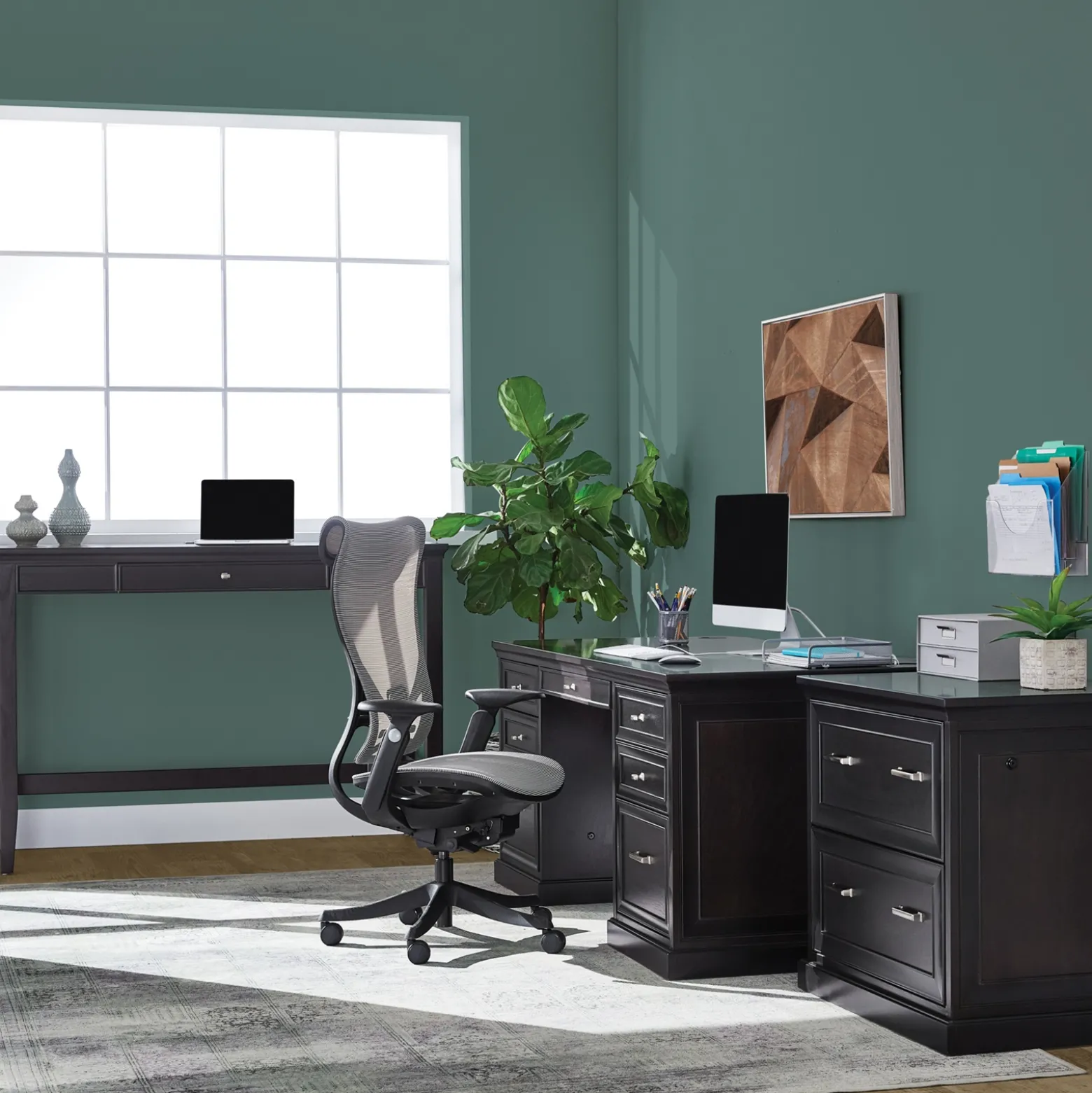 Statesman Double Pedestal Executive Desk - 68"W x 32"D