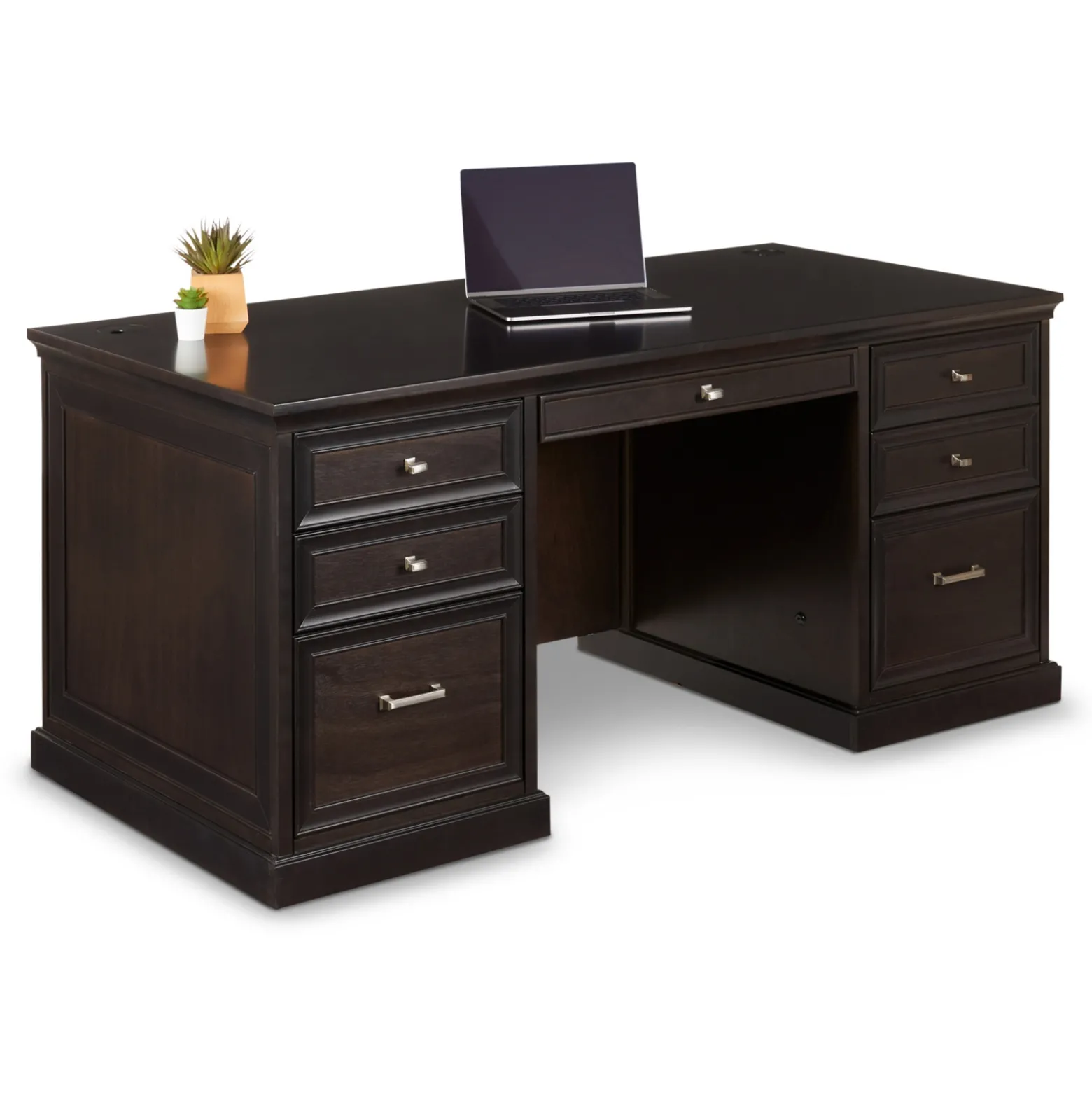 Statesman Double Pedestal Executive Desk - 68"W