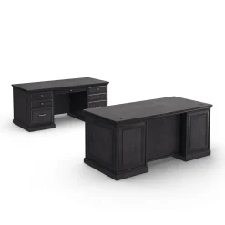 Statesman Executive Desk and Credenza Set