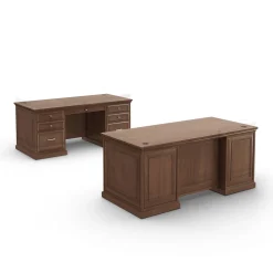 Statesman Executive Desk and Credenza Set