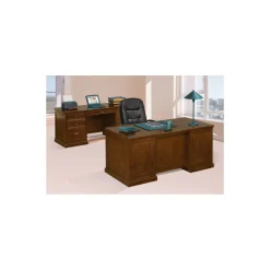 Statesman Executive Desk and Credenza Set
