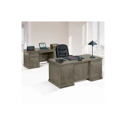 Statesman Executive Desk and Credenza Set