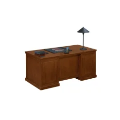 Statesman Executive Desk w/ Hutch and Credenza Set