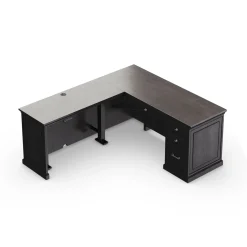 Statesman Height Adjustable L-Shaped Standing Desk with Left Return - 65