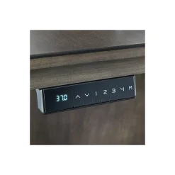Statesman Height Adjustable L-Shaped Standing Desk with Left Return and Credenza