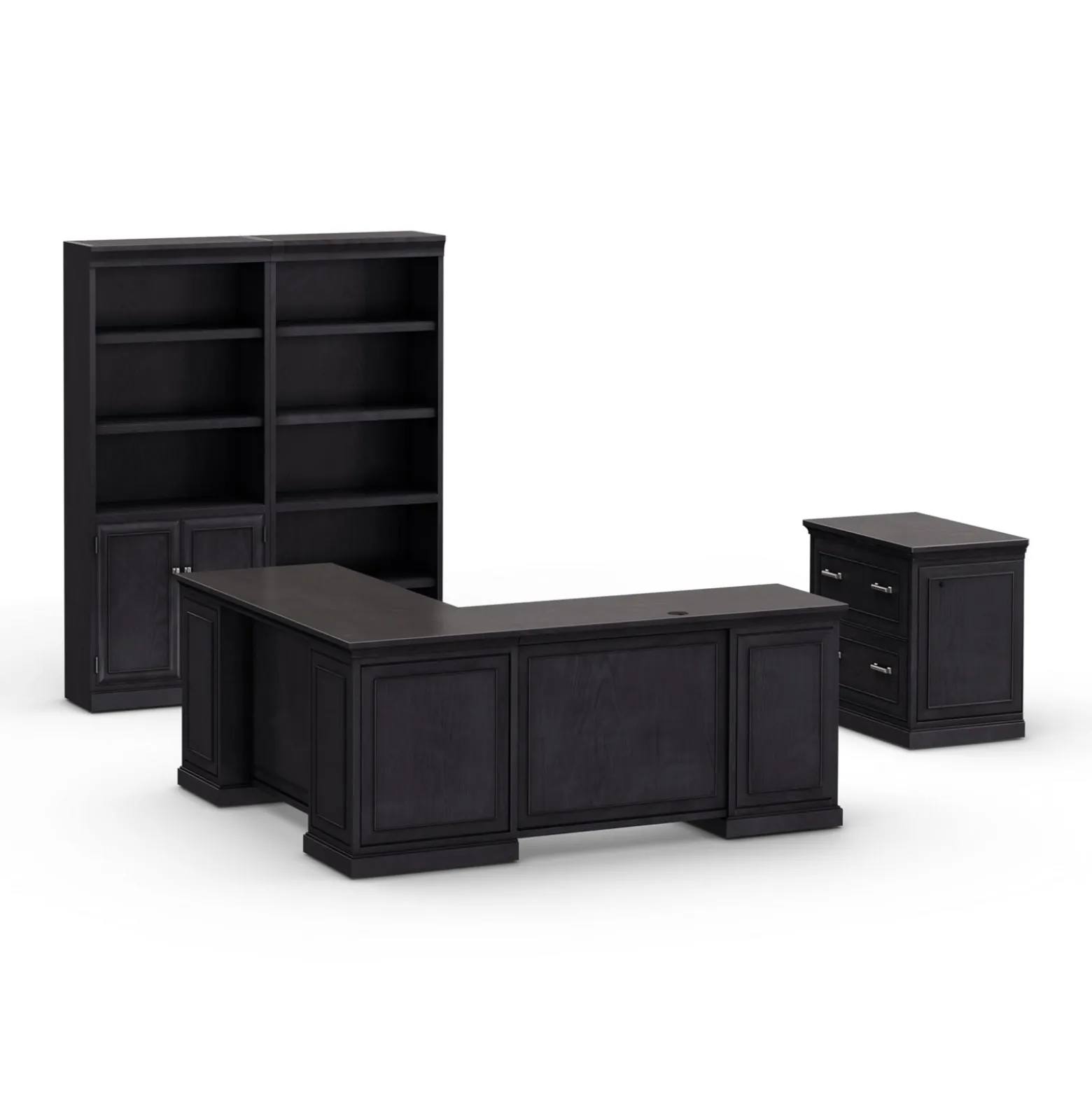 Statesman L Shaped Desk W/ Right Return Set
