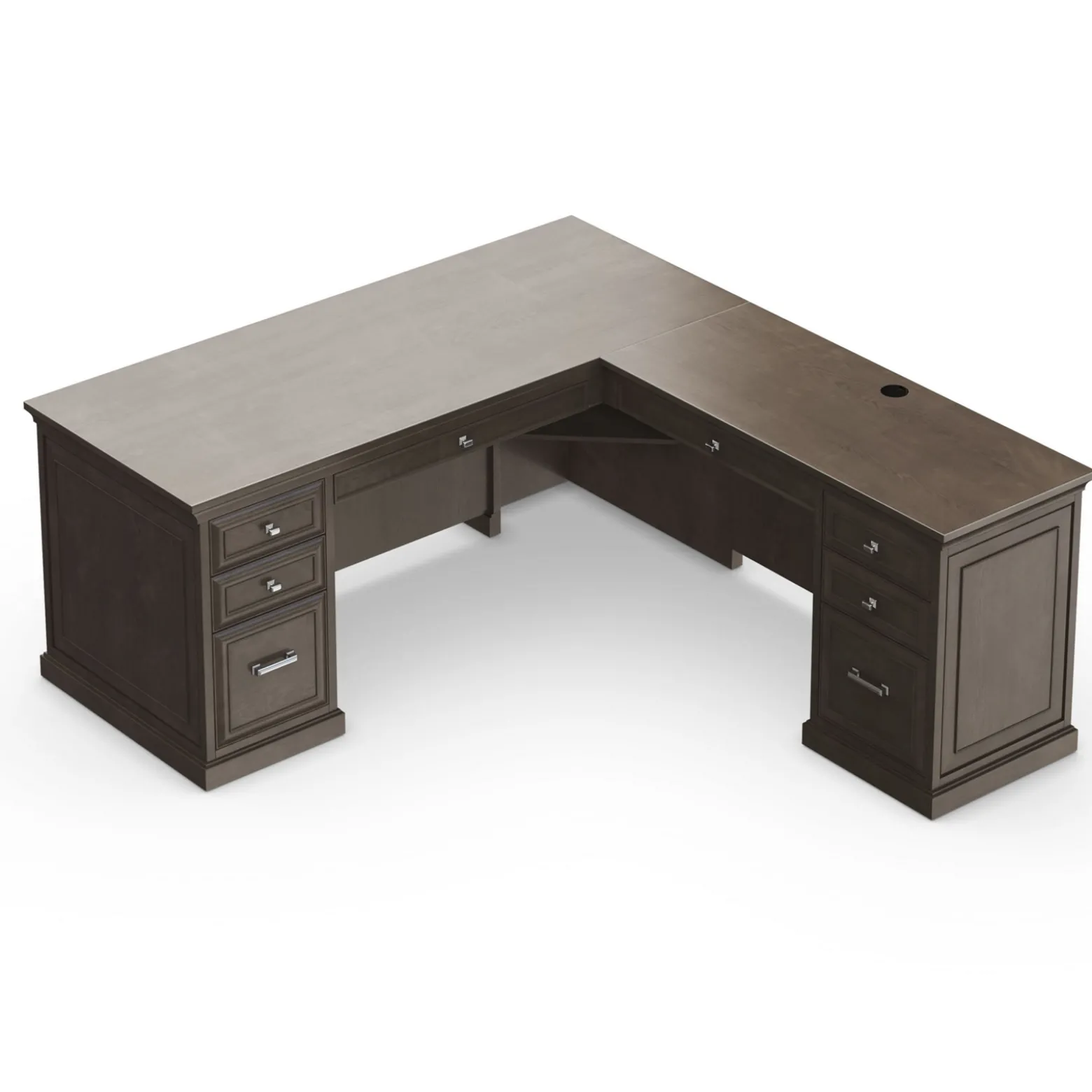 Statesman L-Shaped Executive Desk with Right Return - 69"W x 76"D