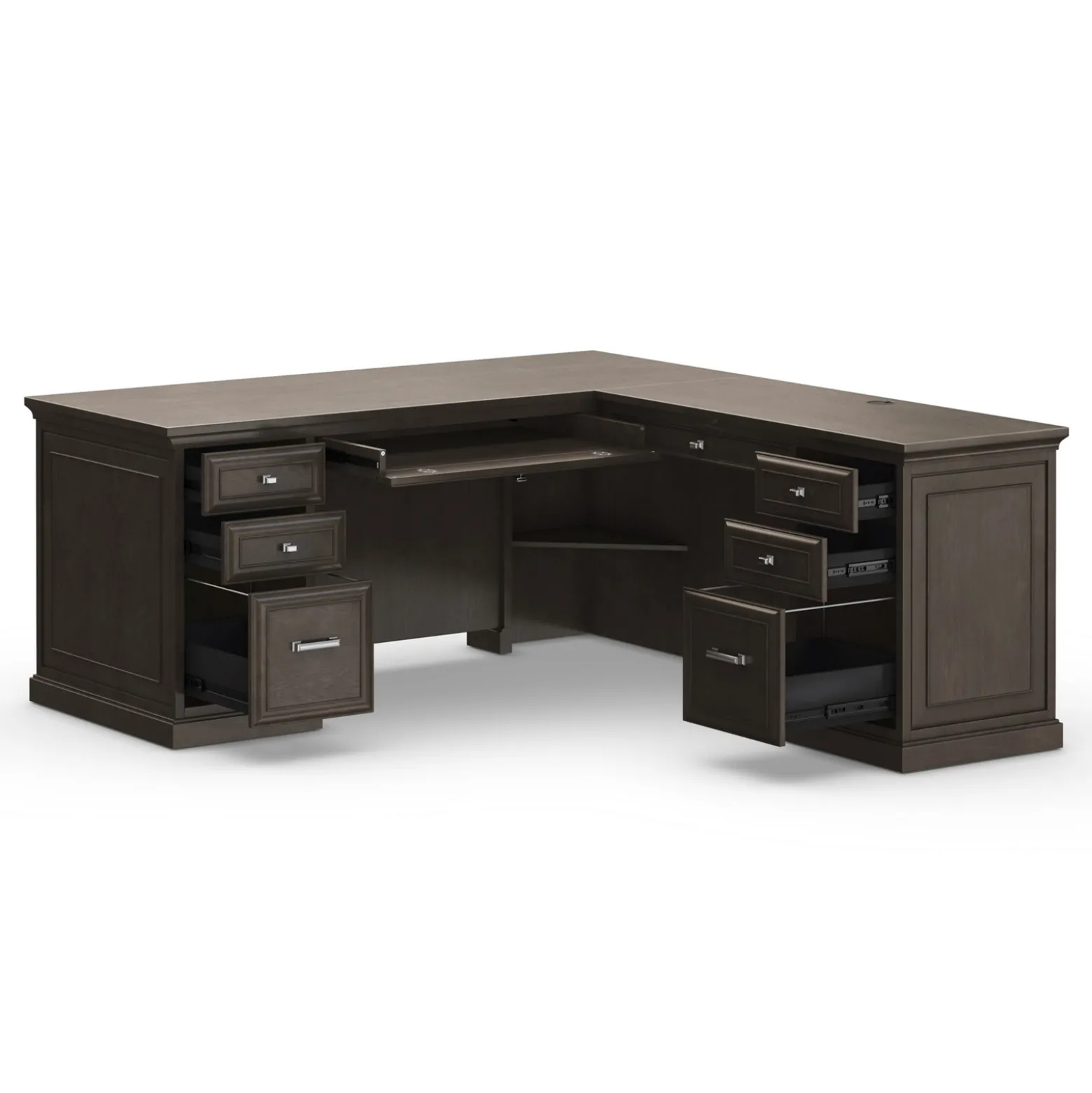 Statesman L-Shaped Executive Desk with Right Return - 69"W x 76"D