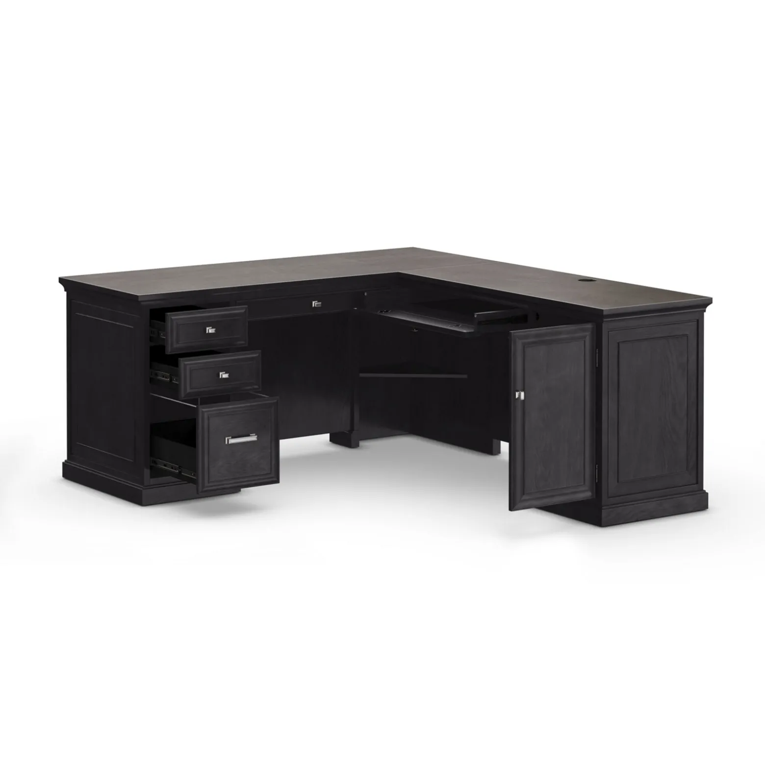 Statesman L-Shaped Executive Desk with Right Return - 65"W x 72"D