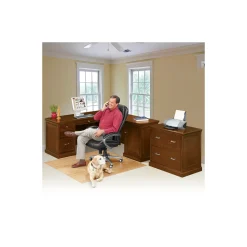Statesman L-Shaped Executive Desk with Right Return and Lateral File Set