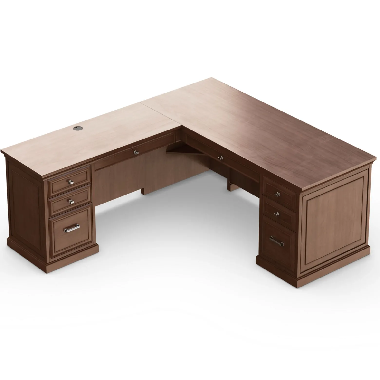 Statesman L-Shaped Executive Desk with Left Return - 69"W x 76"D