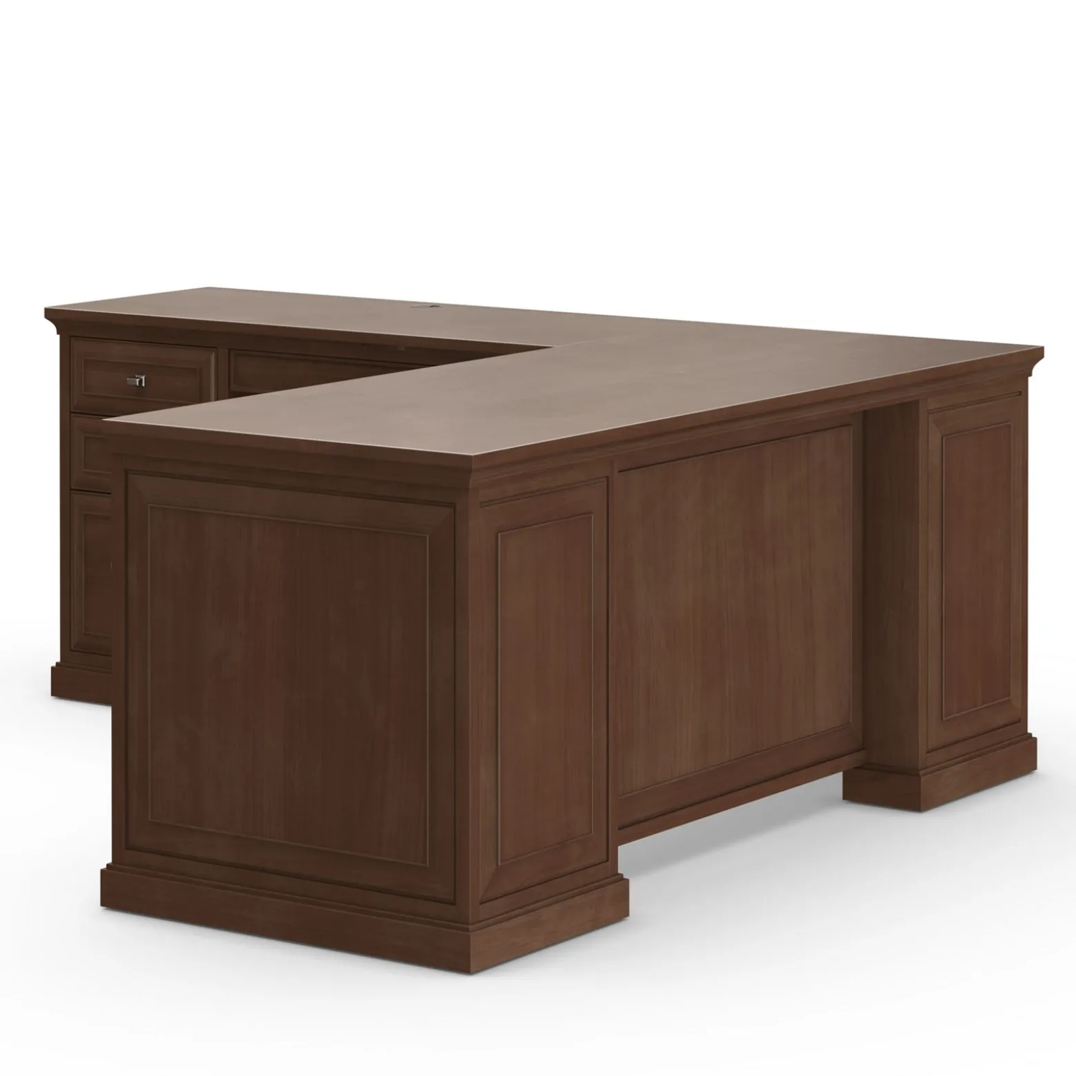 Statesman L-Shaped Executive Desk with Left Return - 69"W x 76"D