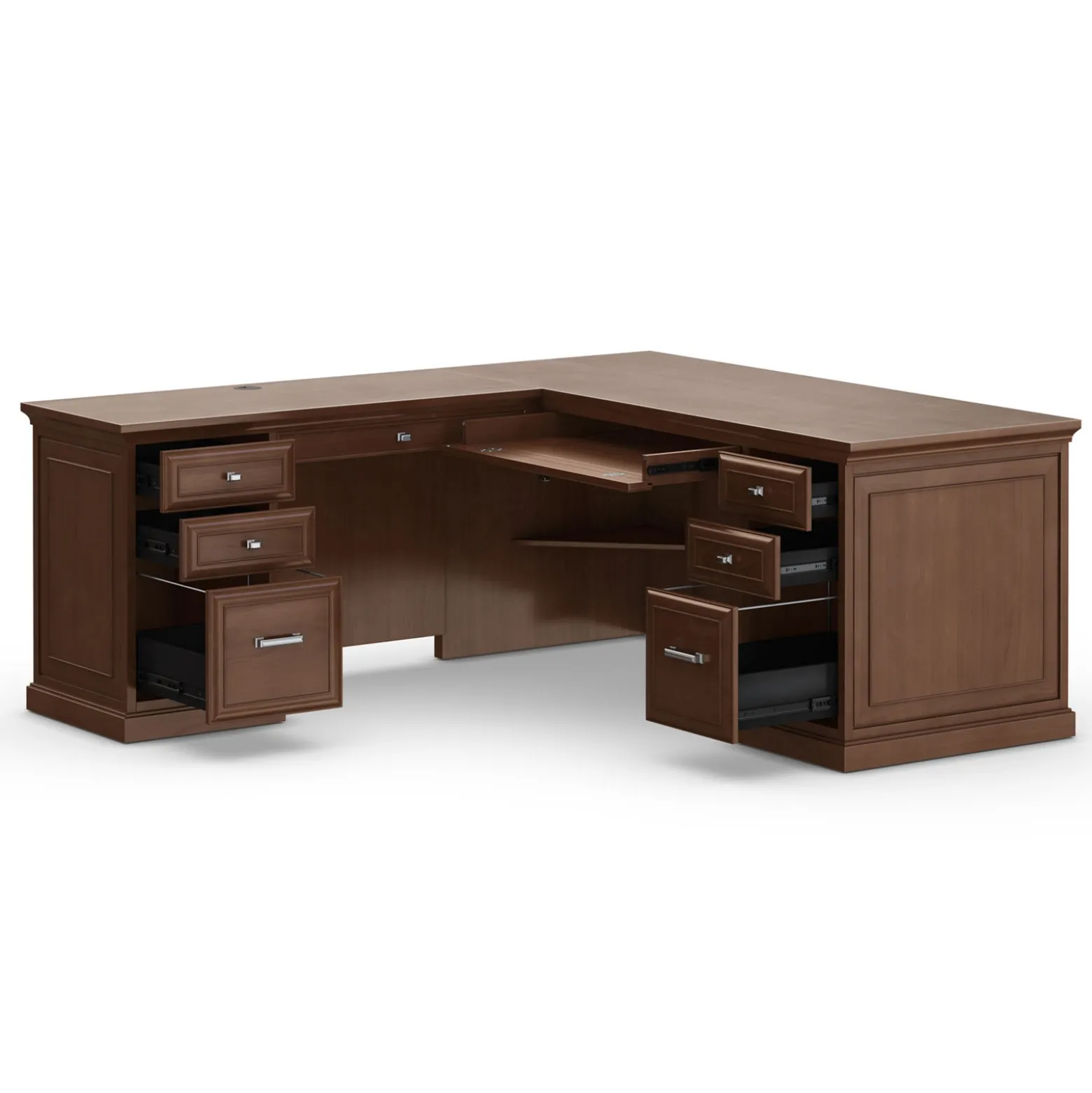 Statesman L-Shaped Executive Desk with Left Return - 69"W x 76"D