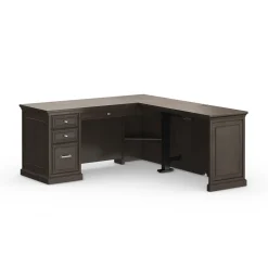 Statesman L-Shaped Standing Desk with Height Adjustable Right Return - 65"Wx72"D